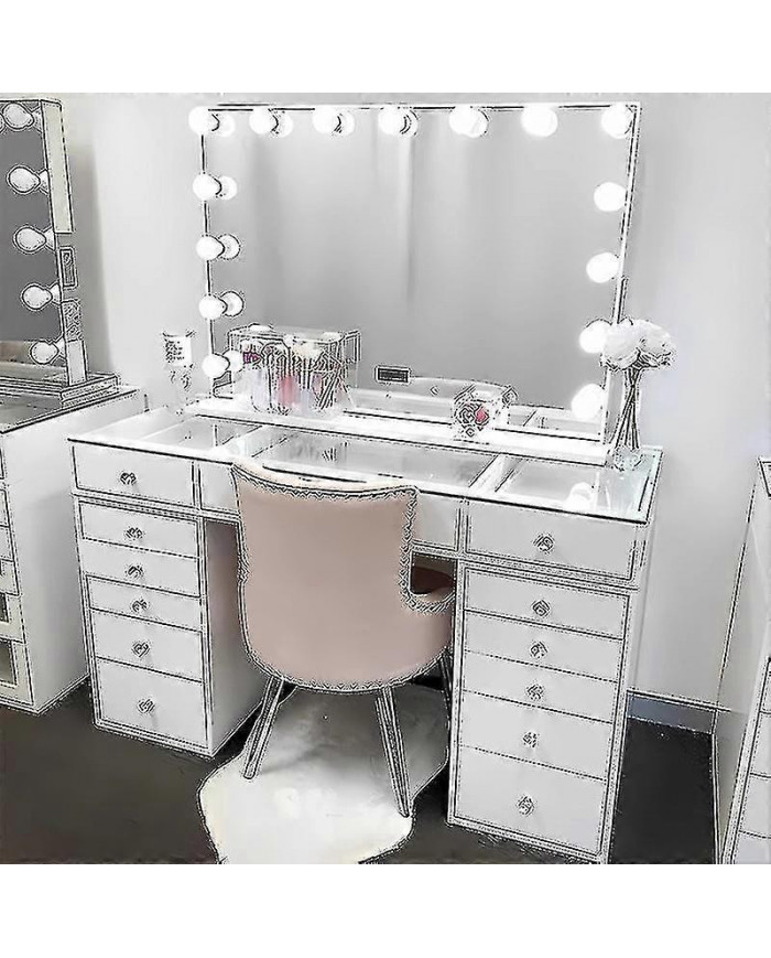 10 ampoules LED 3 couleurs à intensité variable, ampoules rechargeables par USB, adaptées aux grands miroirs de [...]