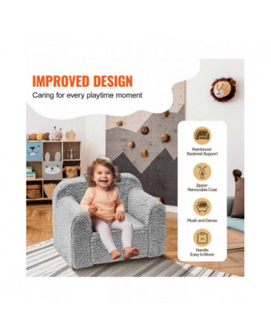 Fauteuil pour enfants, canapé pour enfants avec éponge 25D haute densité, pour chambre et salle de jeux