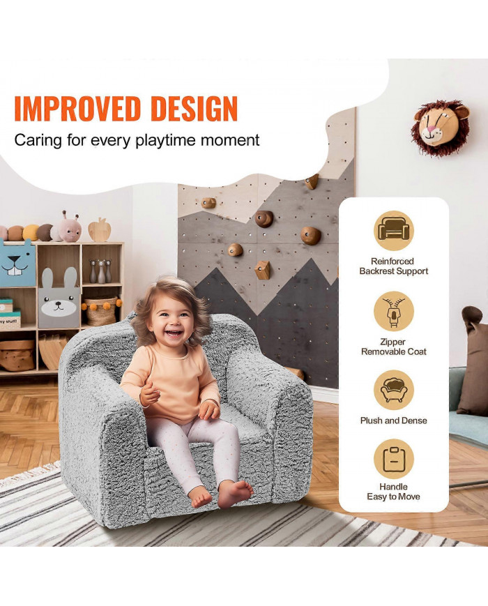 Fauteuil pour enfants, canapé pour enfants avec éponge 25D haute densité, pour chambre et salle de jeux