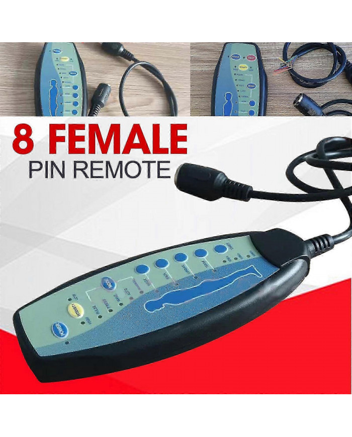 8 Télécommande à broche femelle pour massage Power Lift Fauteuil inclinable Contrôleur manuel 12vd75 Js