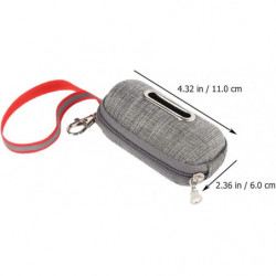 2 Pack Pet Waste Bag Dispenser Dog Poop Bag Holder With Zippered Portable Dog Poop(grey)