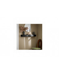 SoBuy Étagère Murale Étagère Flottante avec 3 Tiroirs Noir,FRG43-L-SCH