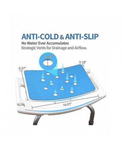 Chaise de bain Baignoire rembourrée Handicapé Antidérapant Coussin de siège Tapis portable Coussin Tabouret [...]