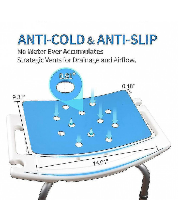 Chaise de bain Baignoire rembourrée Handicapé Antidérapant Coussin de siège Tapis portable Coussin Tabouret [...]
