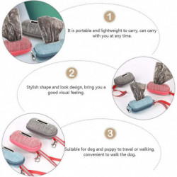 2 Pack Pet Waste Bag Dispenser Dog Poop Bag Holder With Zippered Portable Dog Poop(grey)