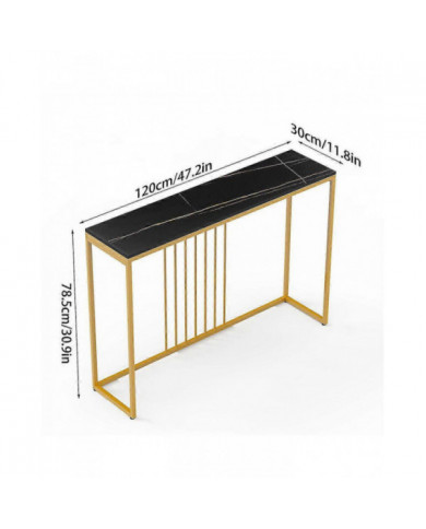 Table console en marbre de couloir étroit mince Table anti-rayures