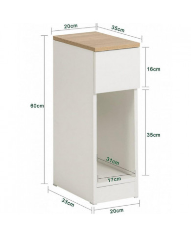 SoBuy Table de chevet Table d’appoint Table d’extrémité Table Canapé Table Téléphone Table de Table Table, FBT111-WN