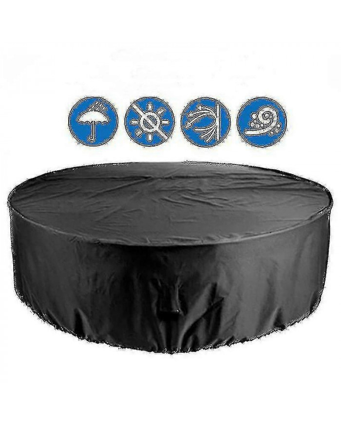 Housse de table ronde imperméable à l’eau Couvertures de meubles de patio robustes