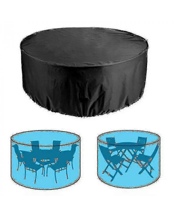 Housse de table ronde imperméable à l’eau Couvertures de meubles de patio robustes