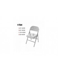 4 Pcs Chaise pliante Split Seat Cover pour Party Wedding Home