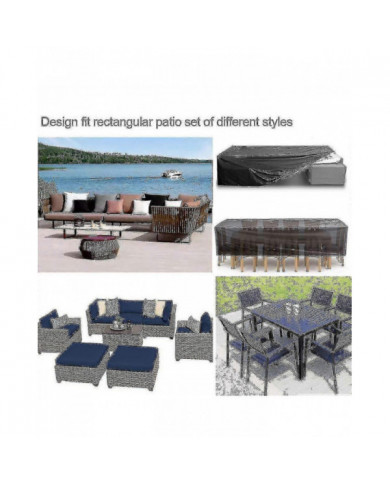 75 Tailles Imperméable à l’eau Patio extérieur Meubles de jardin Couvertures Pluie Neige Chaise Housses