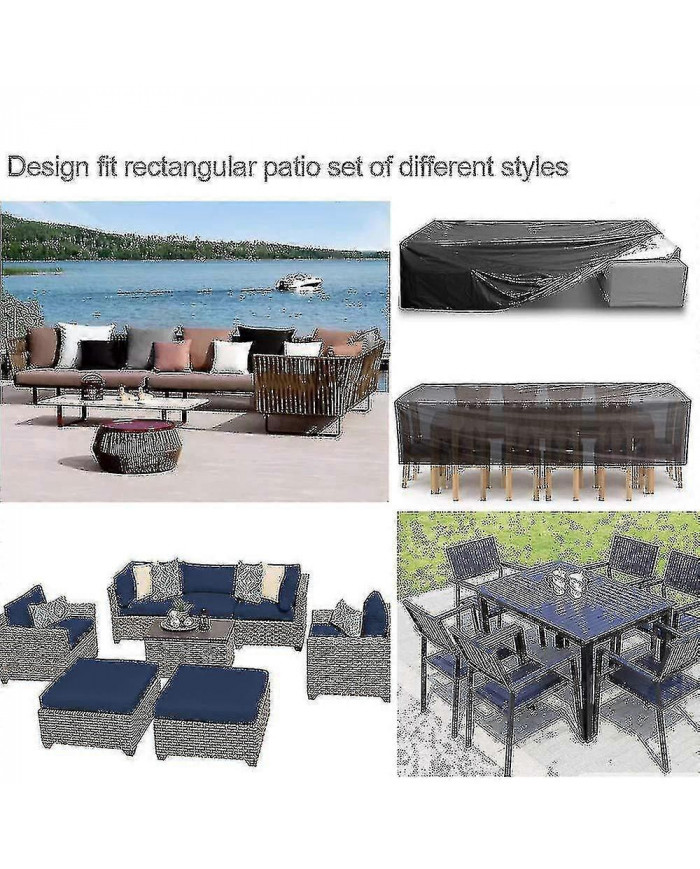 75 Tailles Imperméable à l’eau Patio extérieur Meubles de jardin Couvertures Pluie Neige Chaise Housses