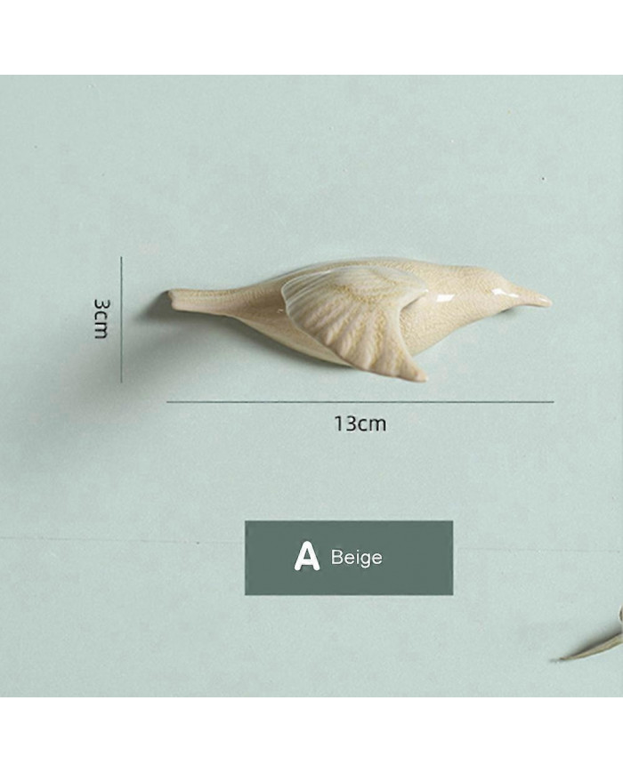 3D Céramique Flying Birds Wall Decor Creative Birds Hanging Ornement pour la maison