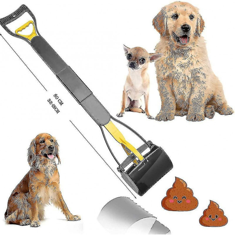 81 Cm Canine Waste Shovel With Bin Bags. Heavy Duty Waste Collector. Easy To Use