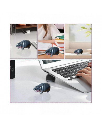 Jouet Moo Deng, hippopotame Moo Deng, statue d’hippopotame pygmée de porc rebondissant, figurine en résine d’hippopotame