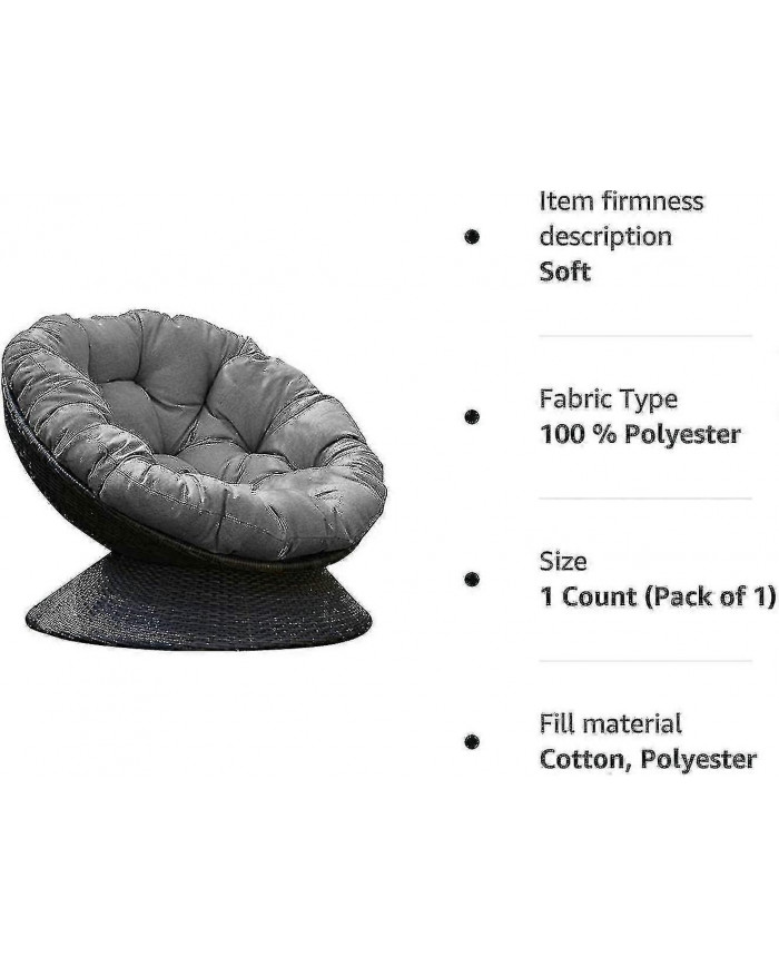 Coussin de chaise, coussins ronds suspendus pour hamac avec cravates Coussins de chaise balançoire de conception [...]