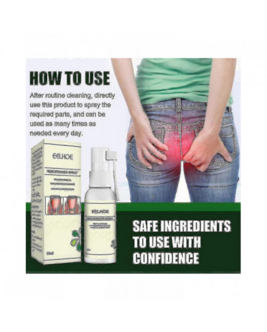 Spray de traitement des hémorroïdes à base de plantes - Huiles essentielles naturelles de soulagement anal - [...]