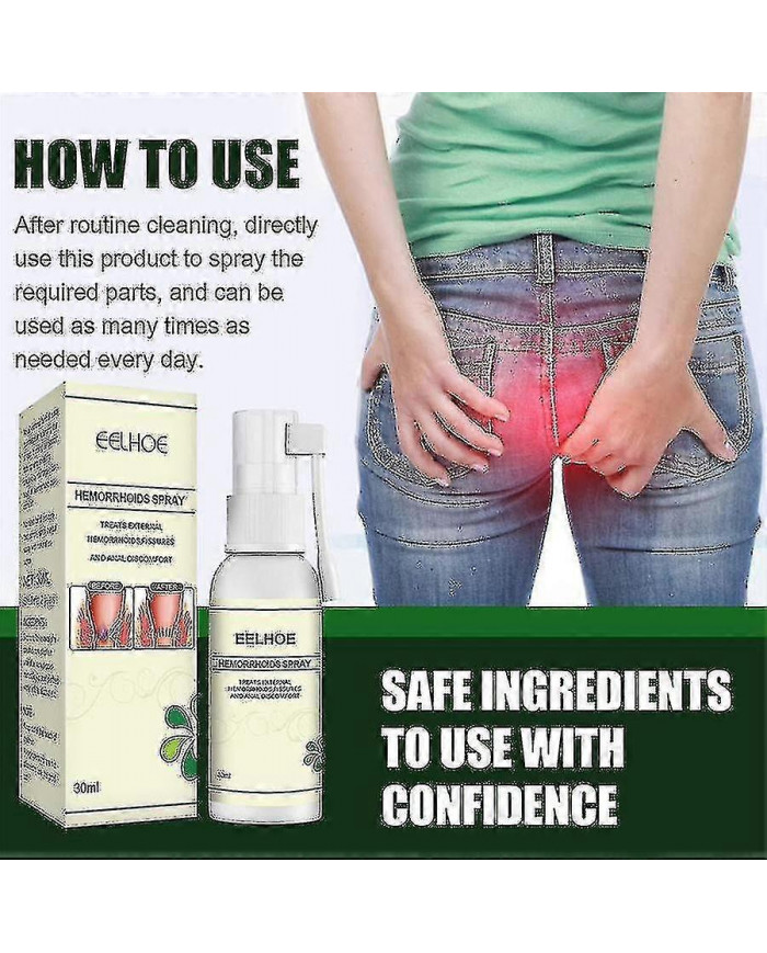 Spray de traitement des hémorroïdes à base de plantes - Huiles essentielles naturelles de soulagement anal - [...]