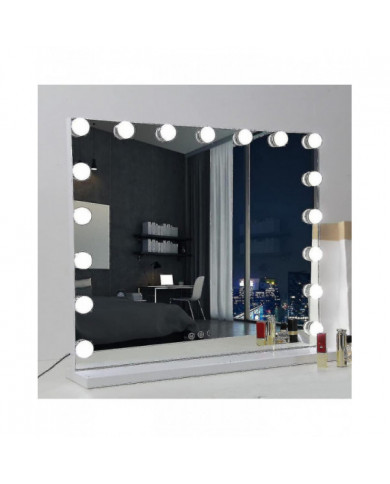 70 x 55 cmmiroir de courtoisie hollywoodien avec lumière 3 couleurs et 14 ampoules LED à intensité variable, grand [...]
