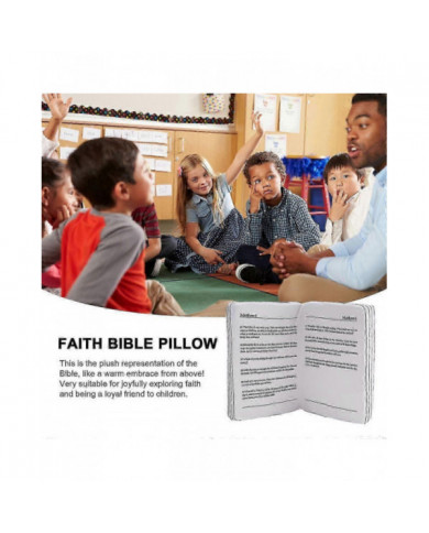 Oreiller de la Bible de la foi, Bible oreiller livre en peluche qui s’ouvre, oreiller, oreiller, livre en forme de [...]