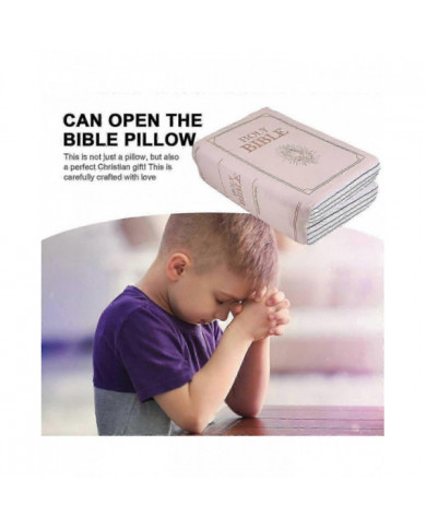 Oreiller de la Bible de la foi, Bible oreiller livre en peluche qui s’ouvre, oreiller, oreiller, livre en forme de [...]