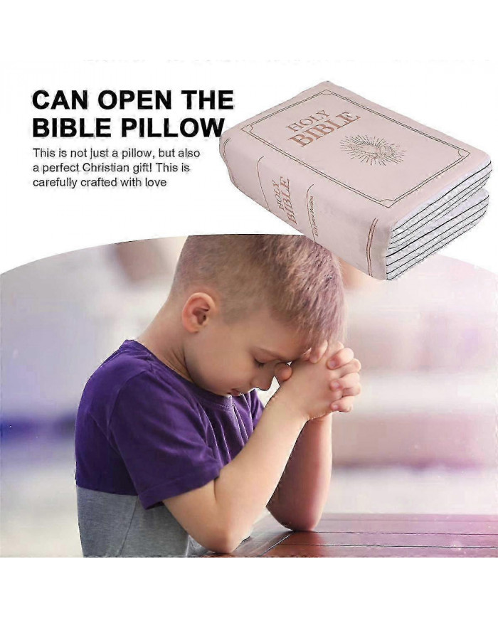 Oreiller de la Bible de la foi, Bible oreiller livre en peluche qui s’ouvre, oreiller, oreiller, livre en forme de [...]