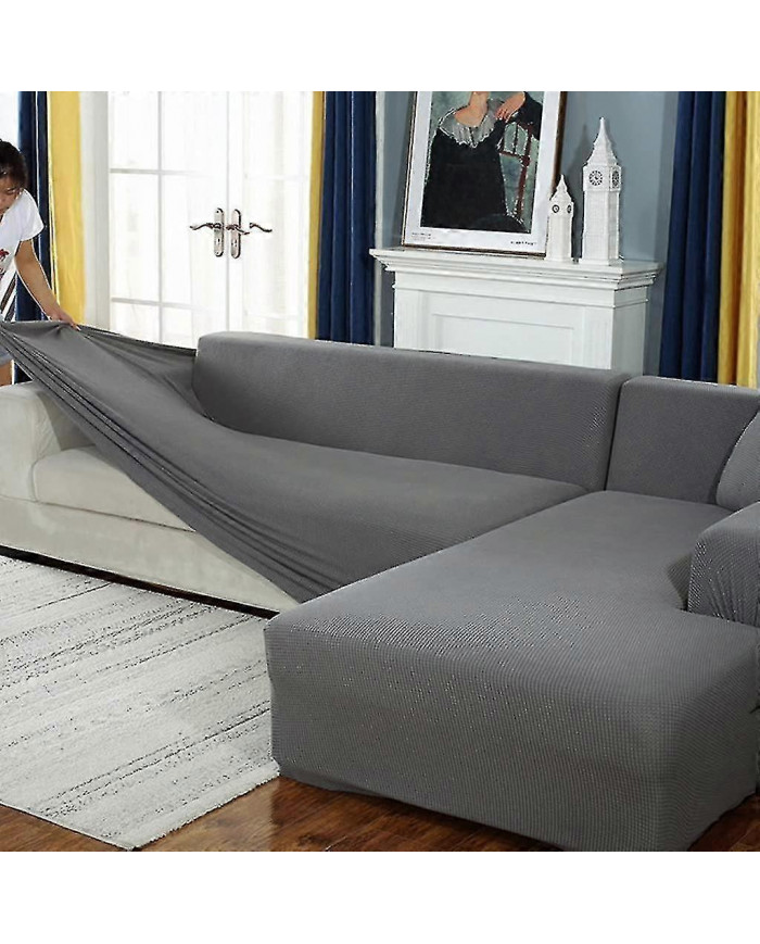 Housse de canapé, housse de canapé extensible d’angle, housse de canapé extensible pour 1/2/3/4 places (le canapé [...]