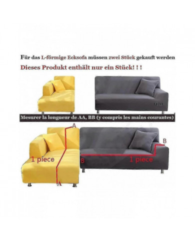 Housse de canapé, housse de canapé extensible d’angle, housse de canapé extensible pour 1/2/3/4 places (le canapé [...]