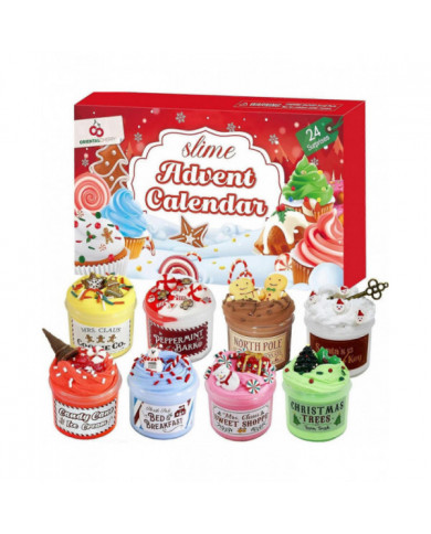 Calendrier de l’Avent Slime 2024 - Calendriers de compte à rebours de Noël 24 jours de surprises avec kit de [...]