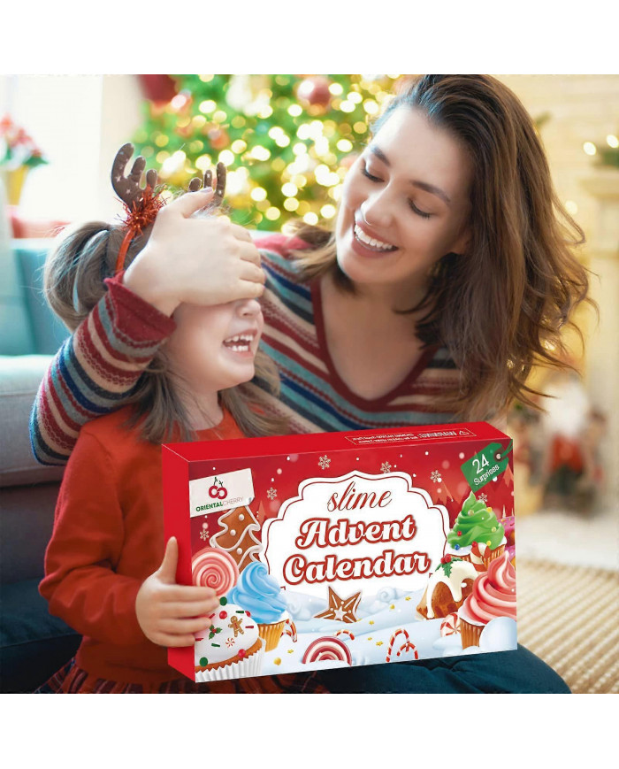 Calendrier de l’Avent Slime 2024 - Calendriers de compte à rebours de Noël 24 jours de surprises avec kit de [...]