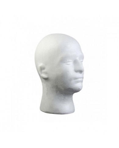 Modèle de tête masculine Léger Robuste Polystyrène Durable Foam Wig Support pour l’exposition