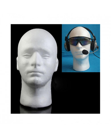 Modèle de tête masculine Léger Robuste Polystyrène Durable Foam Wig Support pour l’exposition