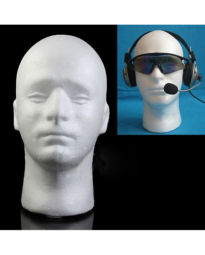 Modèle de tête masculine Léger Robuste Polystyrène Durable Foam Wig Support pour l’exposition