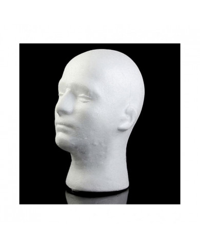 Modèle de tête masculine Léger Robuste Polystyrène Durable Foam Wig Support pour l’exposition