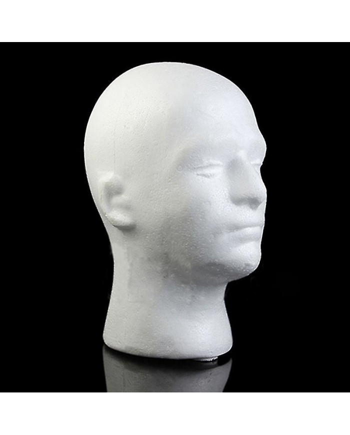 Modèle de tête masculine Léger Robuste Polystyrène Durable Foam Wig Support pour l’exposition
