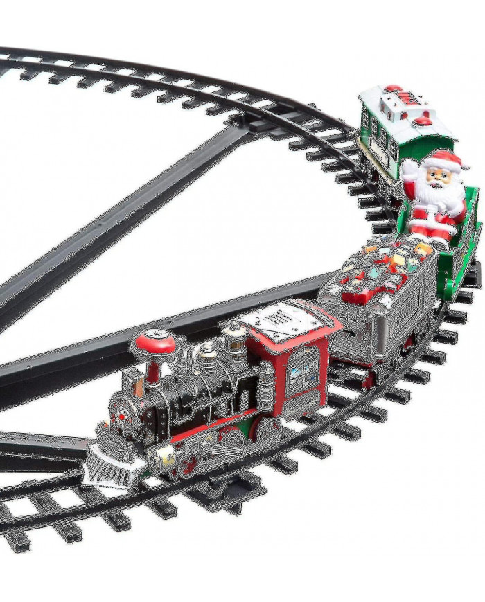 Zk-train de noël au centre de l’arbre de Noël 258051 train alimenté par batterie, 33 lumières, mélodie de Noël, [...]