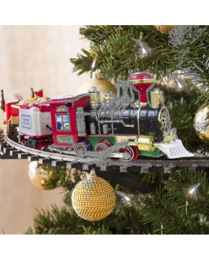 Zk-train de noël au centre de l’arbre de Noël 258051 train alimenté par batterie, 33 lumières, mélodie de Noël, [...]