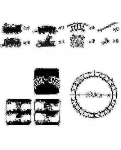 Zk-train de noël au centre de l’arbre de Noël 258051 train alimenté par batterie, 33 lumières, mélodie de Noël, [...]
