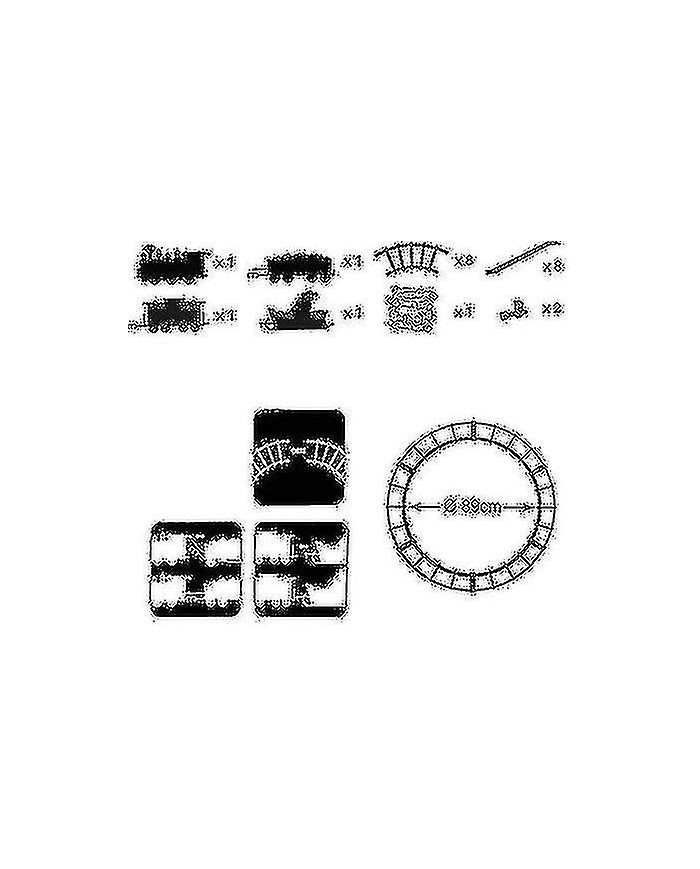 Zk-train de noël au centre de l’arbre de Noël 258051 train alimenté par batterie, 33 lumières, mélodie de Noël, [...]