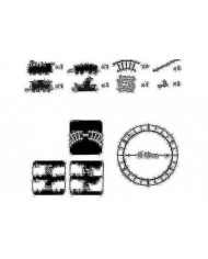 Zk-train de noël au centre de l’arbre de Noël 258051 train alimenté par batterie, 33 lumières, mélodie de Noël, [...]