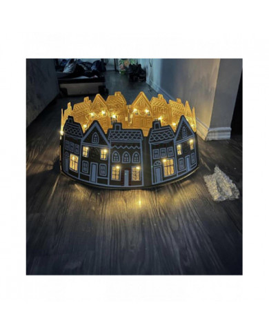 Ugly Christmas Sweater Gingerbread House Christmas Tree Collar LED Christmas Tree Collar Suitable For Gingerbread [...]