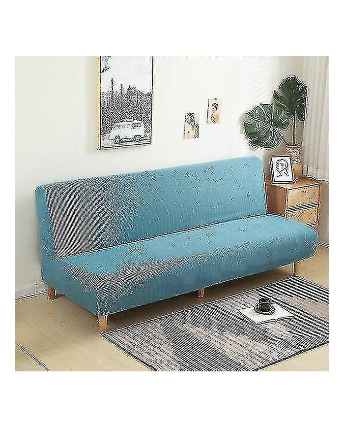 Grand canapé-lit sans bras Housse de canapé sans accoudoirs Stretch Pliant Futon Housse Élastique Amovible Jacquard