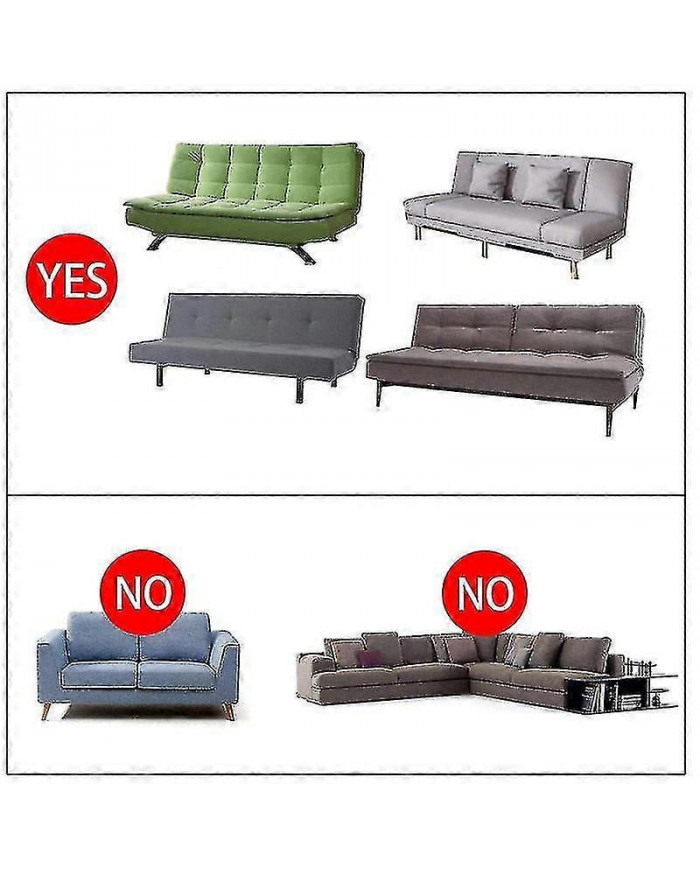 Grand canapé-lit sans bras Housse de canapé sans accoudoirs Stretch Pliant Futon Housse Élastique Amovible Jacquard