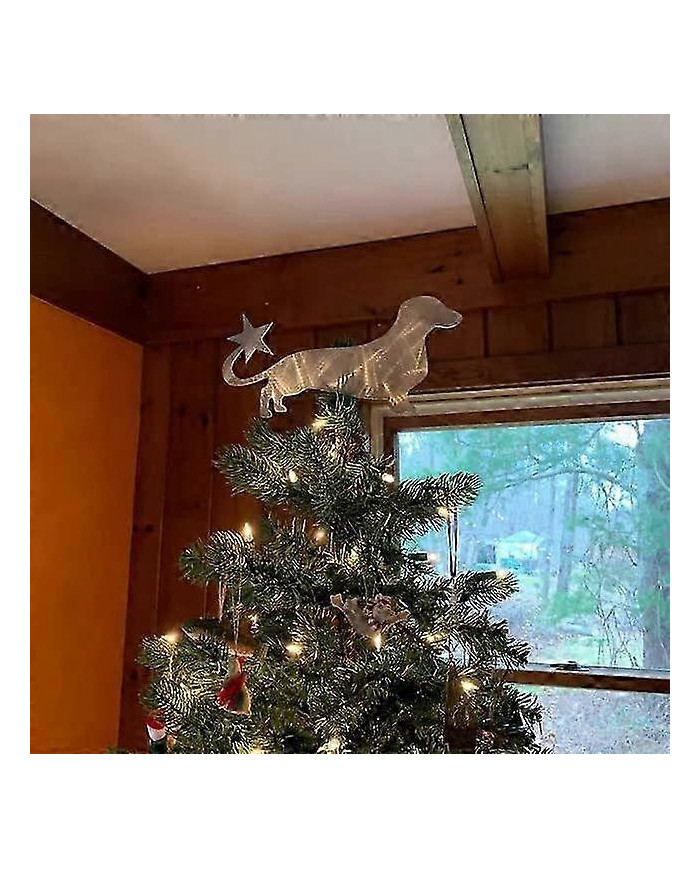 Dachshund Dog Star Christmas Tree Decoration, 17x15cm Christmas Tree Home Decoration