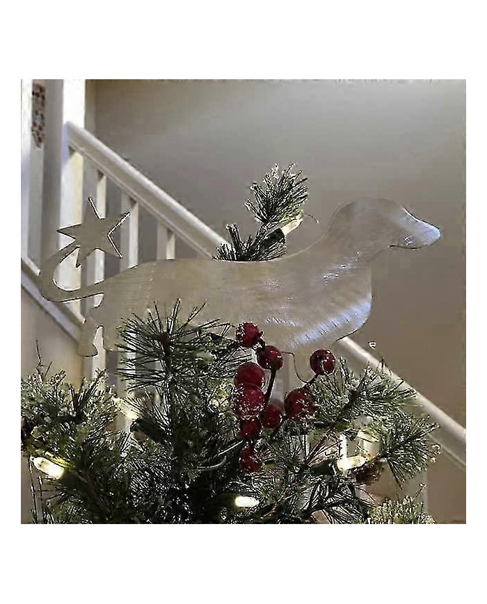 Dachshund Dog Star Christmas Tree Decoration, 17x15cm Christmas Tree Home Decoration