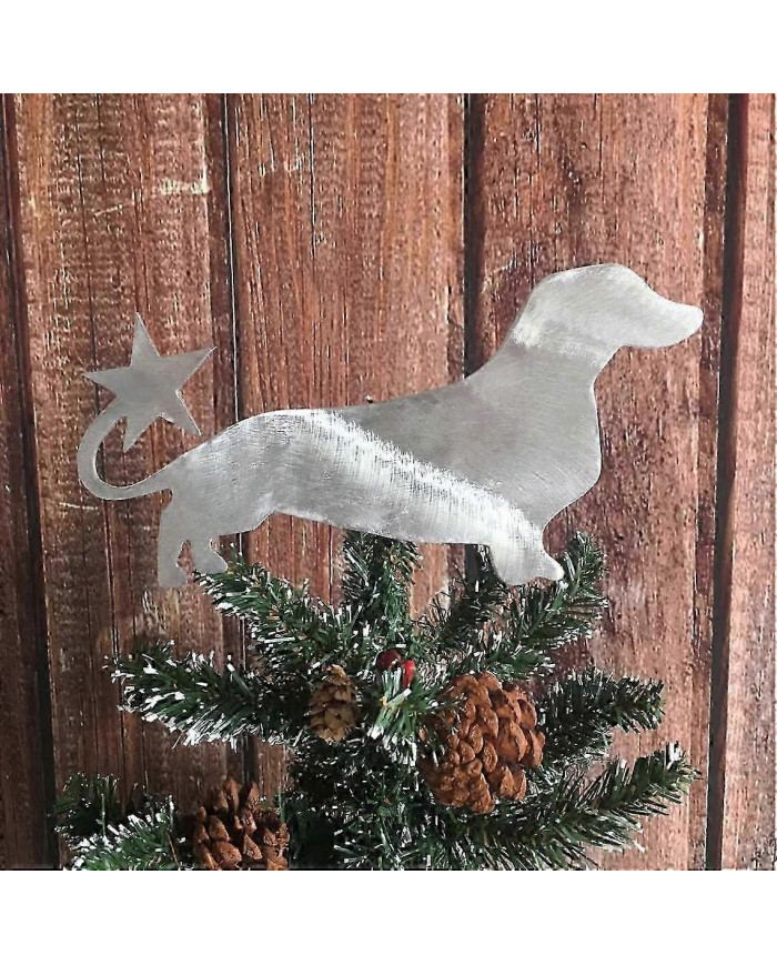 Dachshund Dog Star Christmas Tree Decoration, 17x15cm Christmas Tree Home Decoration