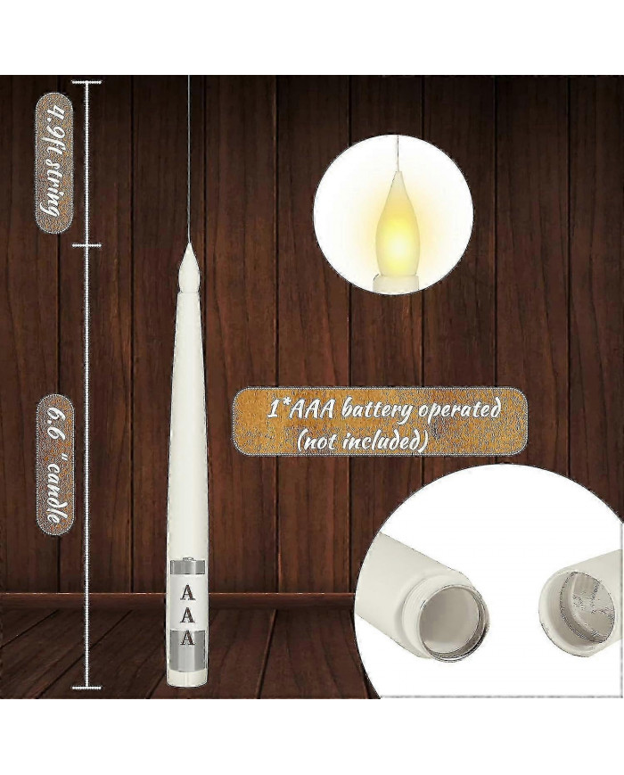 Décorations d’Halloween, bougies flottantes 12pcs menées avec baguette magique à distance, bougies sans flamme [...]