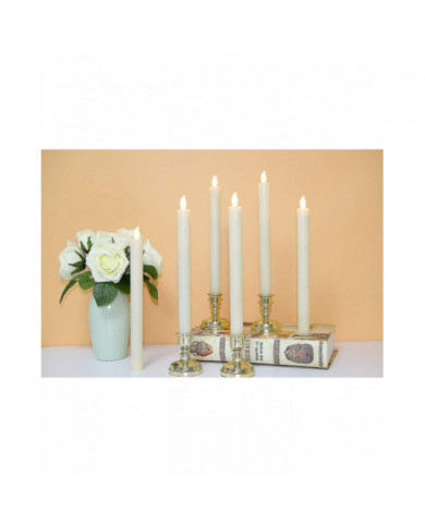 6 pack de bougies LED à piles avec télécommande et minuterie, vraie cire scintillante lumière blanche chaude pour [...]