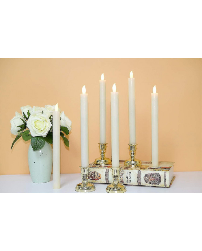 6 pack de bougies LED à piles avec télécommande et minuterie, vraie cire scintillante lumière blanche chaude pour [...]