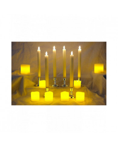 6 pack de bougies LED à piles avec télécommande et minuterie, vraie cire scintillante lumière blanche chaude pour [...]